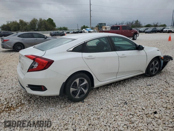 2020 Honda Civic LX with VIN 2HGFC2F60LH505837, listed as a Copart auction lot 50656215 with 49,861 mi miles and Salvage Title. Bid and sale history available at DreamBid. Image 3.