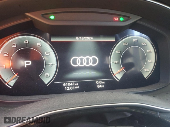 2021 Audi Q8 Premium with VIN WA1AVAF14MD033927, listed as a Copart auction lot 79293024 with 61,041 mi miles and Salvage Title. Bid and sale history available at carsss.com. Image 9.