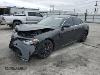 2019 Alfa Romeo Giulia Sport with VIN ZARFAMAN1K7621563, listed as a Copart auction lot 86380114 with 48,093 mi miles and Clean Title. Bid and sale history available at carsss.com. Image 1.