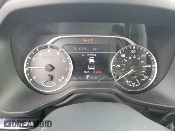 2024 Nissan Titan SV with VIN 1N6AA1EF5RN116182, listed as a Copart auction lot 59593725 with 14,201 mi miles and Salvage title. Bid and sale history available at DreamBid. Image 9.
