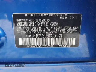 2011 Subaru Impreza Sedan WRX WRX with VIN JF1GV7E65BG520121, listed as a Copart auction lot 87076364 with 95,558 mi miles and Salvage Title. Bid and sale history available at carsss.com. Image 12.