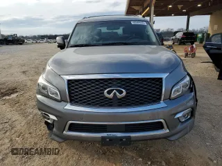 2016 Infiniti QX80 with VIN JN8AZ2NE4G9126706, listed as a Copart auction lot 48589555 with 151,940 mi miles and Salvage Title. Bid and sale history available at DreamBid. Image 5.