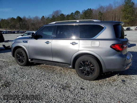 2019 Infiniti QX80 LUXE with VIN JN8AZ2NF2K9683793, listed as a Copart auction lot 45565415 with 63,650 mi miles and Salvage Title. Bid and sale history available at carsss.com. Image 2.
