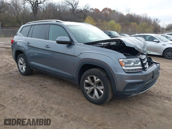 2019 Volkswagen Atlas S with VIN 1V2GR2CA5KC594928, listed as a IAAI auction lot 40852528 with 112,265 mi miles and . Bid and sale history available at DreamBid. Image 1.