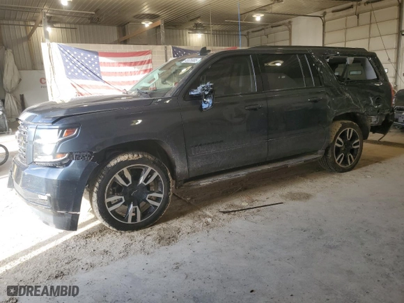 2020 Chevrolet Suburban Premier with VIN 1GNSKJKC7LR260712, listed as a Copart auction lot 45526885 with 94,786 mi miles and Salvage Title. Bid and sale history available at carsss.com. Image 1.