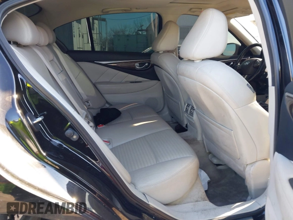 2015 Infiniti Q50 Premium with VIN JN1BV7AR6FM393586, listed as a IAAI auction lot 41683059 with 125,991 mi miles. Bid and sale history available at carsss.com. Image 8.