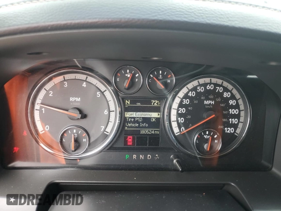 2012 Ram 1500 Sport with VIN 1C6RD7MT5CS123785, listed as a Copart auction lot 53954625 with 180,524 mi miles and Salvage title. Bid and sale history available at DreamBid. Image 9.