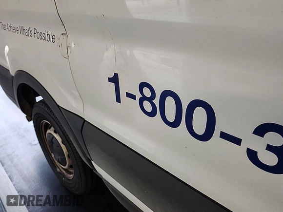 2020 Ford Transit Cargo with VIN 1FTBR1Y89LKA55098, listed as a IAAI auction lot 41946176 with 119,258 mi miles and . Bid and sale history available at DreamBid. Image 1.