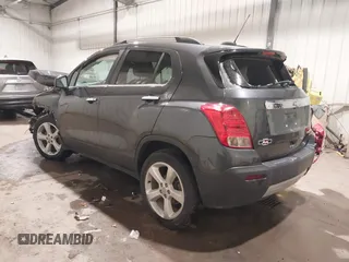 2016 Chevrolet Trax LTZ with VIN 3GNCJRSB1GL123615, listed as a IAAI auction lot 41232062 with 8,500 mi miles. Bid and sale history available at carsss.com. Image 3.
