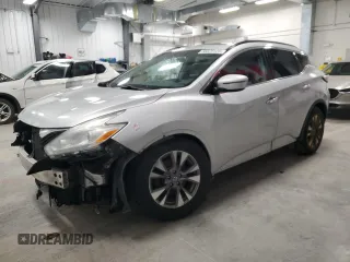 2016 Nissan Murano Platinum z VIN 5N1AZ2MH5GN101064, wystawiony jako Copart lot #56029125 z przebiegiem 334 892 mil mil oraz Szkoda całkowita • Salvage title. Historia ofert i sprzedaży dostępna na DreamBid. Obrazek 1.