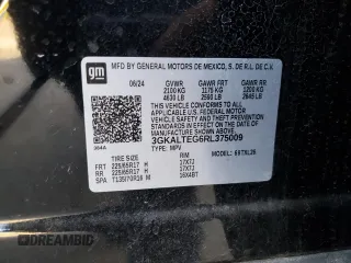 2024 GMC Terrain SLE with VIN 3GKALTEG6RL375009, listed as a Copart auction lot 51977655 with 19,728 mi miles and Clean Title. Bid and sale history available at carsss.com. Image 13.