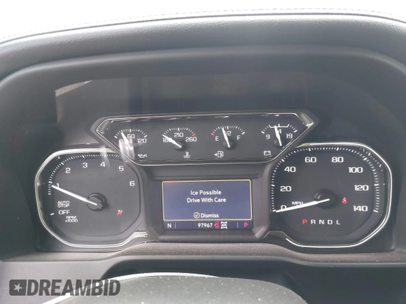 2021 GMC Sierra 1500 with VIN 1GTV9BETXMZ375650, listed as a IAAI auction lot 41566909 with 97,967 mi miles and . Bid and sale history available at DreamBid. Image 7.