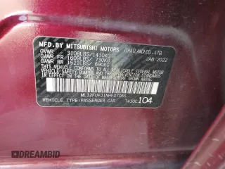2022 Mitsubishi Mirage G4 ES with VIN ML32FUFJ1NHF07065, listed as a Copart auction lot 69940333 with 11,769 mi miles. Bid and sale history available at carsss.com. Image 13.