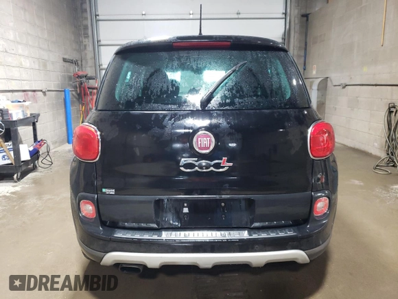 2014 FIAT 500L Trekking with VIN ZFBCFADH1EZ010513, listed as a Copart auction lot 60489095 with 129,990 mi miles and Salvage title. Bid and sale history available at DreamBid. Image 6.