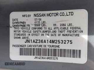 2004 Nissan 350Z Touring z VIN JN1AZ36A14M253275, wystawiony jako IAAI lot #42181345 z przebiegiem 63 886 mil mil oraz . Historia ofert i sprzedaży dostępna na DreamBid. Obrazek 9.