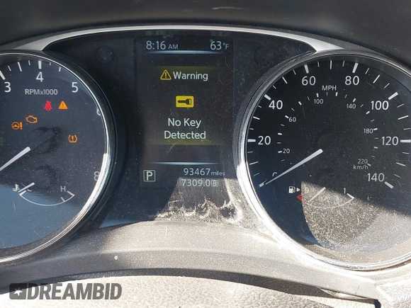 2014 Nissan Rogue SV with VIN 5N1AT2MV9EC853155, listed as a IAAI auction lot 42025278 with 93,467 mi miles. Bid and sale history available at carsss.com. Image 7.