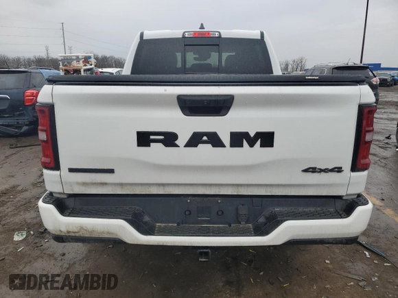 2025 Ram 1500 Big Horn z VIN 1C6RRFFG9SN575912, wystawiony jako Copart lot #47302575 z przebiegiem 12 559 mil mil oraz Czysty tytuł • Clean title. Historia ofert i sprzedaży dostępna na DreamBid. Obrazek 6.