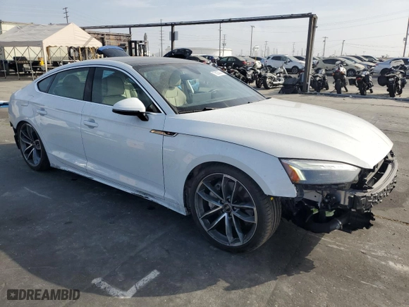 2023 Audi A5 Sportback S line Premium with VIN WAUDACF5XPA046455, listed as a Copart auction lot 75923694 with NaN miles and Salvage Title. Bid and sale history available at carsss.com. Image 4.
