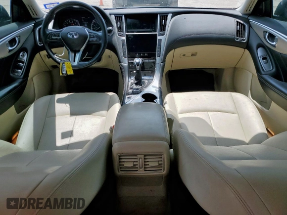 2020 Infiniti Q50 Luxe with VIN JN1EV7AR1LM250957, listed as a Copart auction lot 59308225 with 51,606 mi miles and Salvage title. Bid and sale history available at DreamBid. Image 8.