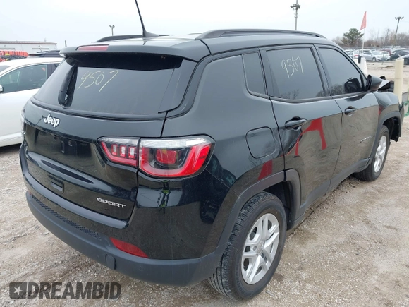 2018 Jeep Compass Sport with VIN 3C4NJCAB4JT469519, listed as a IAAI auction lot 41963902 with 80,093 mi miles. Bid and sale history available at carsss.com. Image 4.
