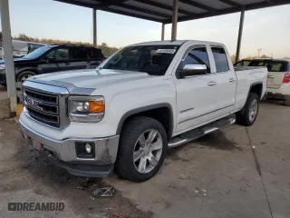 2014 GMC Sierra 1500 SLT with VIN 1GTV2VEC1EZ397298, listed as a Copart auction lot 45166045 with 150,456 mi miles and Salvage Title. Bid and sale history available at carsss.com. Image 1.