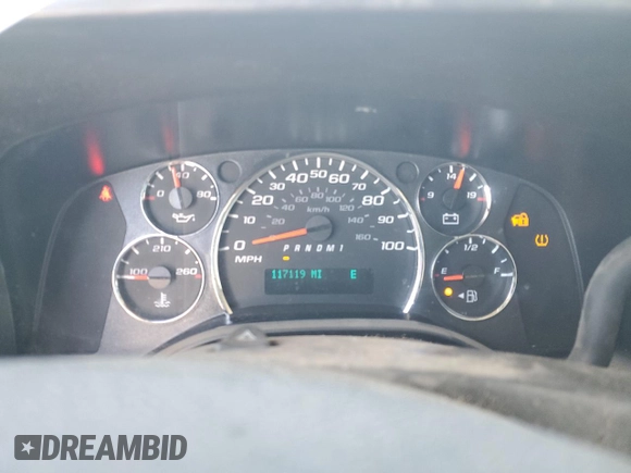 2014 Chevrolet Express Cargo Van with VIN 1GCWGGFA9E1105801, listed as a Copart auction lot 45789185 with 117,119 mi miles and Salvage Title. Bid and sale history available at carsss.com. Image 9.