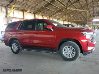 2023 Chevrolet Tahoe LS with VIN 1GNSCMKDXPR120621, listed as a Copart auction lot 75863074 with 28,335 mi miles and Salvage Title. Bid and sale history available at carsss.com. Image 4.