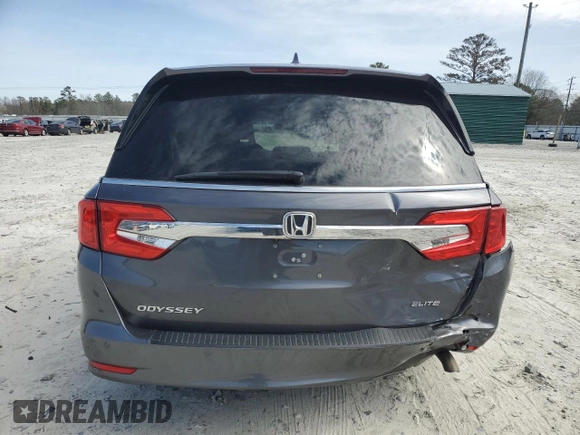 2020 Honda Odyssey Elite with VIN 5FNRL6H91LB023846, listed as a Copart auction lot 48240135 with 92,400 mi miles and Salvage title. Bid and sale history available at DreamBid. Image 6.