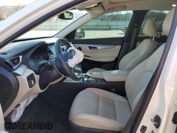 2020 Infiniti QX50 LUXE with VIN 3PCAJ5M37LF118801, listed as a Copart auction lot 43751223 with 57,967 mi miles. Bid and sale history available at carsss.com. Image 7.