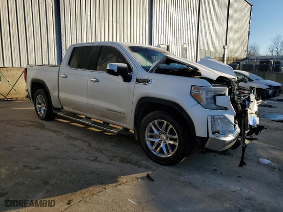2021 GMC Sierra 1500 SLT with VIN 3GTU9DEDXMG420408, listed as a Copart auction lot 88585485 with 0 mi miles and Salvage Title. Bid and sale history available at carsss.com. Image 4.
