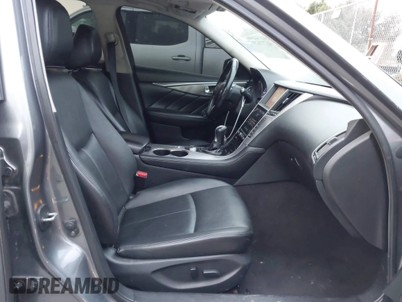 2015 Infiniti Q50 Premium with VIN JN1BV7AP1FM355875, listed as a IAAI auction lot 41777679 with 100,827 mi miles. Bid and sale history available at carsss.com. Image 5.