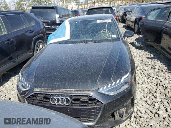 2023 Audi A4 S line Premium Plus with VIN WAUEAAF42PN003950, listed as a Copart auction lot 53140665 with 24,046 mi miles and Salvage Title. Bid and sale history available at DreamBid. Image 5.