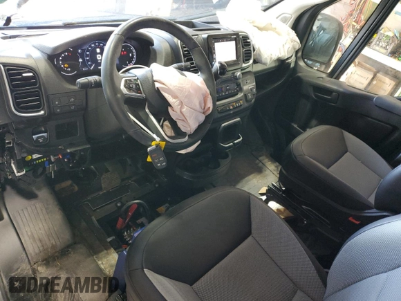 2024 Ram ProMaster Cargo Tradesman with VIN 3C6LRVDG3RE102914, listed as a Copart auction lot 50355075 with 16,328 mi miles and Salvage Title. Bid and sale history available at DreamBid. Image 8.