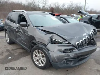 2018 Jeep Cherokee Latitude Plus with VIN 1C4PJLLB6JD518537, listed as a IAAI auction lot 41458748 with 82,093 mi miles. Bid and sale history available at carsss.com. Image 1.