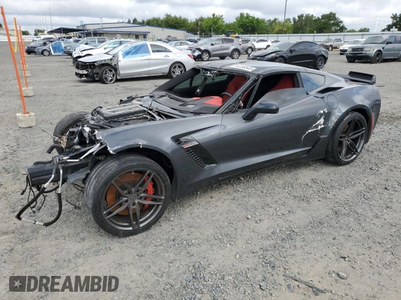 2018 Chevrolet Corvette Z06 2LZ z VIN 1G1YS2D64J5600282, wystawiony jako Copart lot #56250545 z przebiegiem Nie podano mil oraz Szkoda całkowita • Salvage title. Historia ofert i sprzedaży dostępna na DreamBid. Obrazek 1.