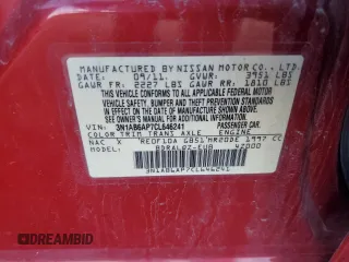 2012 Nissan Sentra 2.0 z VIN 3N1AB6AP7CL646241, wystawiony jako Copart lot #53351655 z przebiegiem 144 454 mil mil oraz Szkoda całkowita • Salvage title. Historia ofert i sprzedaży dostępna na DreamBid. Obrazek 14.