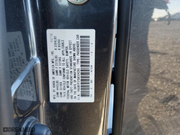 2016 Acura TLX with VIN 19UUB1F37GA004295, listed as a Copart auction lot 42488165 with 141,764 mi miles and Salvage Title. Bid and sale history available at carsss.com. Image 14.