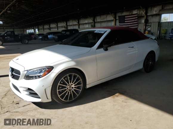 2022 Mercedes-Benz C 300 with VIN W1KWK8DB7NG115018, listed as a Copart auction lot 52892615 with 37,226 mi miles and Salvage title. Bid and sale history available at DreamBid. Image 1.