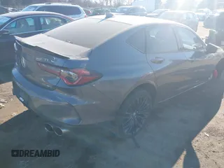 2023 Acura TLX Type S with VIN 19UUB7F05PA003834, listed as a IAAI auction lot 41347755 with 16,680 mi miles. Bid and sale history available at carsss.com. Image 4.