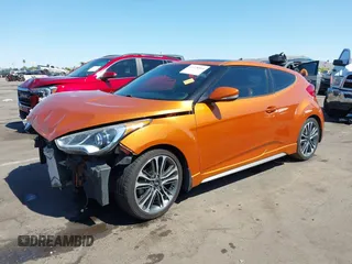 2016 Hyundai Veloster Turbo with VIN KMHTC6AE6GU258636, listed as a IAAI auction lot 42228564 with 92,058 mi miles and . Bid and sale history available at DreamBid. Image 2.
