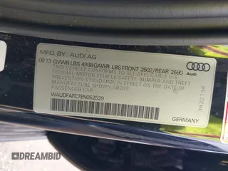 2014 Audi A6 Premium Plus with VIN WAUDFAFC7EN052529, listed as a IAAI auction lot 42667659 with 143,668 mi miles and . Bid and sale history available at DreamBid. Image 9.