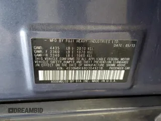 2013 Subaru Legacy Limited with VIN 4S3BMBK68D3049218, listed as a Copart auction lot 64255835 with 156,827 mi miles and Salvage title. Bid and sale history available at DreamBid. Image 13.