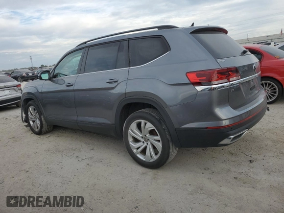 2021 Volkswagen Atlas SE with VIN 1V2WP2CA3MC607955, listed as a Copart auction lot 84155254 with 48,479 mi miles and Salvage title. Bid and sale history available at DreamBid. Image 2.