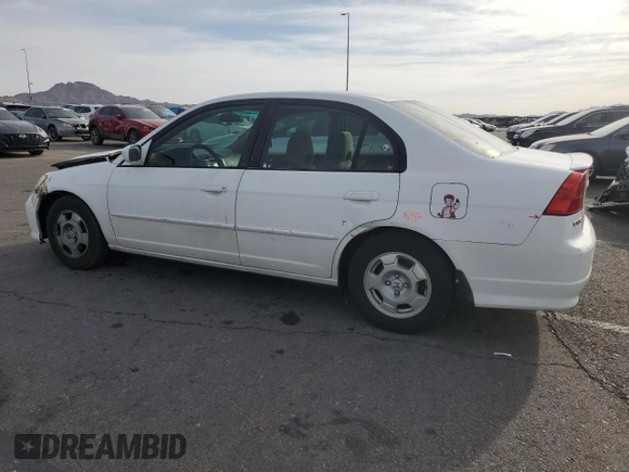 2005 Honda Civic with VIN JHMES96625S012449, listed as a Copart auction lot 51875435 with 166,452 mi miles and Salvage Title. Bid and sale history available at DreamBid. Image 2.
