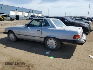 1988 Mercedes-Benz 560 Series 560SL with VIN WDBBA48D6JA080676, listed as a Copart auction lot 49995985 with 66,376 mi miles and Salvage Title. Bid and sale history available at carsss.com. Image 2.