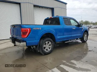 2021 Ford F-150 XL with VIN 1FTFX1E82MKE64671, listed as a Copart auction lot 51819705 with 34,913 mi miles and Salvage title. Bid and sale history available at DreamBid. Image 3.