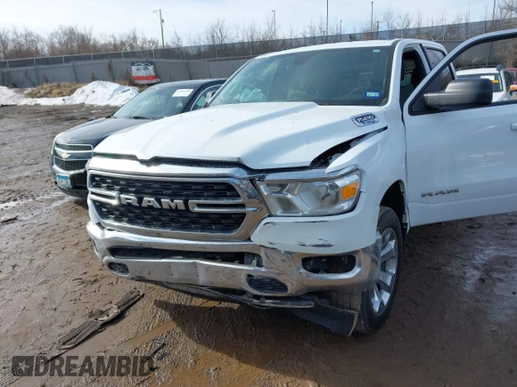 2022 Ram 1500 Big Horn with VIN 1C6RRFFG2NN376334, listed as a IAAI auction lot 41661888 with 54,679 mi miles. Bid and sale history available at carsss.com. Image 6.