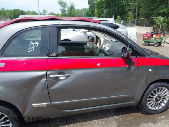 2012 FIAT 500 Lounge with VIN 3C3CFFER6CT142001, listed as a IAAI auction lot 42309609 with 56,367 mi miles and . Bid and sale history available at DreamBid. Image 13.