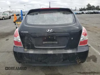 2007 Hyundai Accent GS with VIN KMHCM36C47U039595, listed as a Copart auction lot 43399775 with 107,882 mi miles and Salvage title. Bid and sale history available at DreamBid. Image 6.