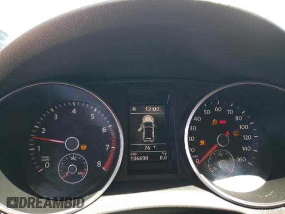 2010 Volkswagen Golf with VIN WVWAB7AJ6AW405034, listed as a Copart auction lot 54732194 with 106,690 mi miles and Salvage title. Bid and sale history available at DreamBid. Image 9.